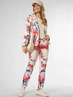 More & More Blazer*Damen Blazer rot weiß gemustert