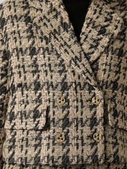 Marie Lund Blazer*Damen Blazer beige schwarz gemustert