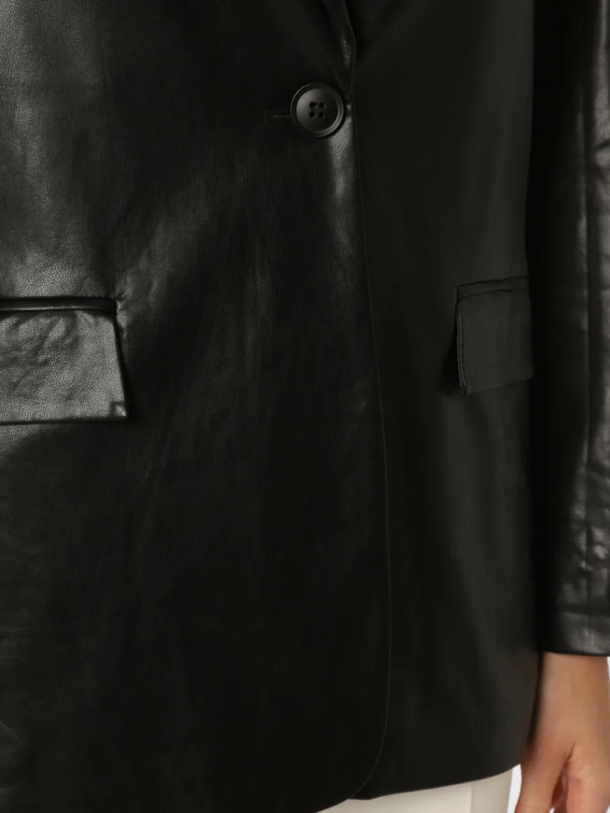 IPURI Blazer*Damen Blazer schwarz uni