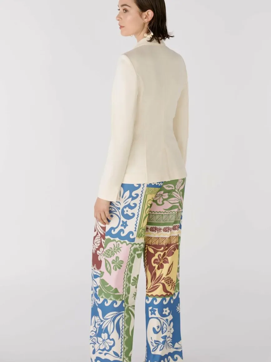 Oui Blazer*Damen Blazer weiß uni