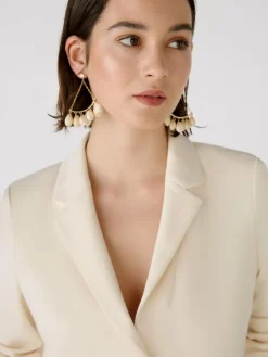 Oui Blazer*Damen Blazer weiß uni