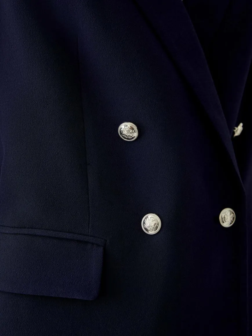 Oui Blazer*Damen Blazer blau uni