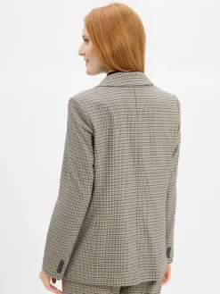 More & More Blazer*Damen Blazer beige kariert