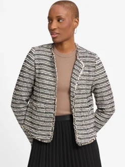 s.Oliver BLACK LABEL Blazer*Damen Blazer schwarz beige gestreift