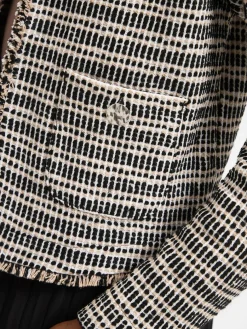 s.Oliver BLACK LABEL Blazer*Damen Blazer schwarz beige gestreift