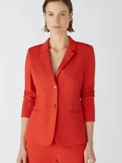 Oui Blazer*Damen Blazer rot uni