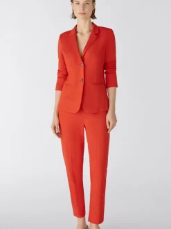 Oui Blazer*Damen Blazer rot uni
