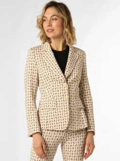 Marc Cain Collections Blazer*Damen Blazer beige hellblau gemustert