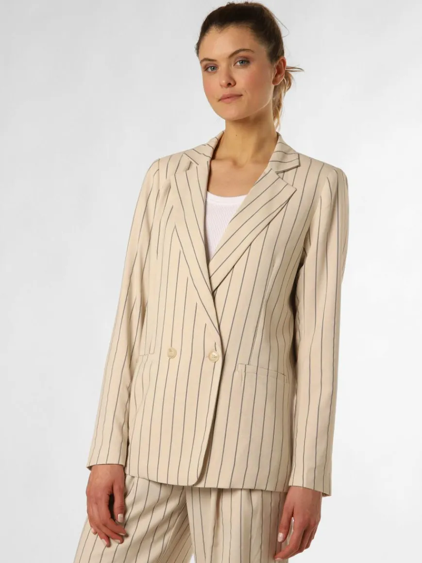 IPURI Blazer*Damen Blazer sand gestreift