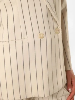 IPURI Blazer*Damen Blazer sand gestreift