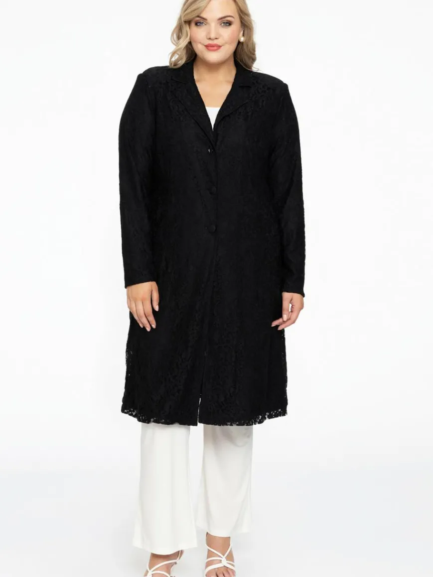 YOEK Blazer*Damen Blazer schwarz bedruckt