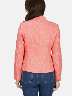 White Label Blazer*Damen Blazer rosa gemustert
