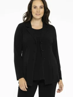 YOEK Blazer*Damen Blazer schwarz uni