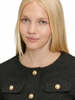 Cartoon Blazer*Damen Blazer schwarz gemustert