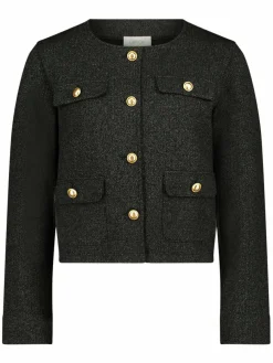 Cartoon Blazer*Damen Blazer schwarz gemustert