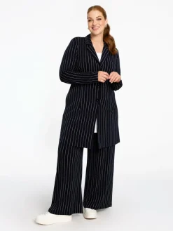 YOEK Blazer*Damen Blazer blau gestreift