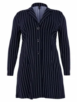 YOEK Blazer*Damen Blazer blau gestreift