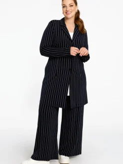 YOEK Blazer*Damen Blazer blau gestreift