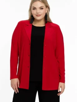 YOEK Blazer*Damen Blazer rot uni