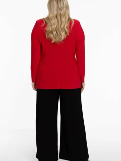 YOEK Blazer*Damen Blazer rot uni