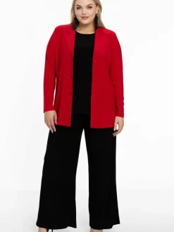 YOEK Blazer*Damen Blazer rot uni