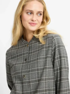 More & More Blazer*Damen Blazer grau ecru kariert