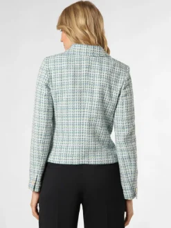 More & More Blazer*Damen Blazer aqua weiß kariert