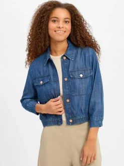 More & More Blazer*Damen Blazer blau uni