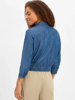 More & More Blazer*Damen Blazer blau uni