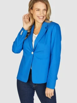 White Label Blazer*Damen Blazer blau uni
