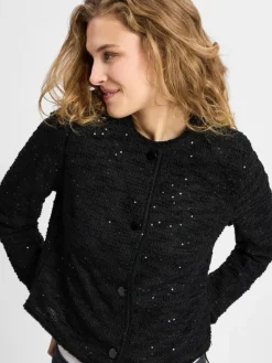 zero Blazer*Damen Blazer schwarz uni