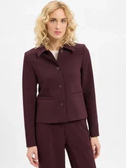 More & More Blazer*Damen Blazer aubergine uni