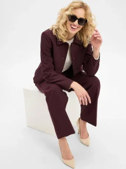 More & More Blazer*Damen Blazer aubergine uni