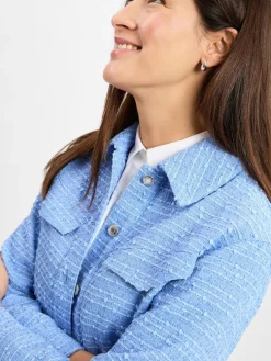 HUGO Blazer*Damen Blazer - Akulanna hellblau strukturiert