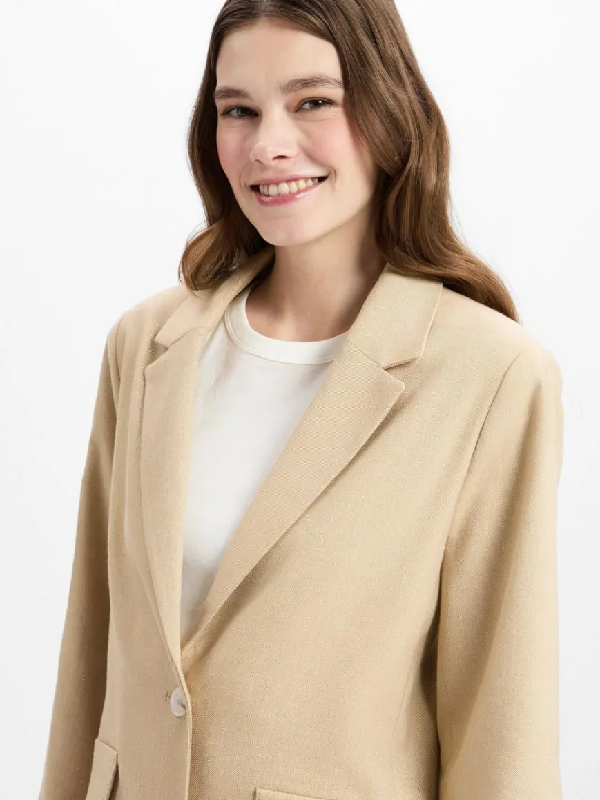 Opus Blazer*Damen Blazer - Jaomi sand uni