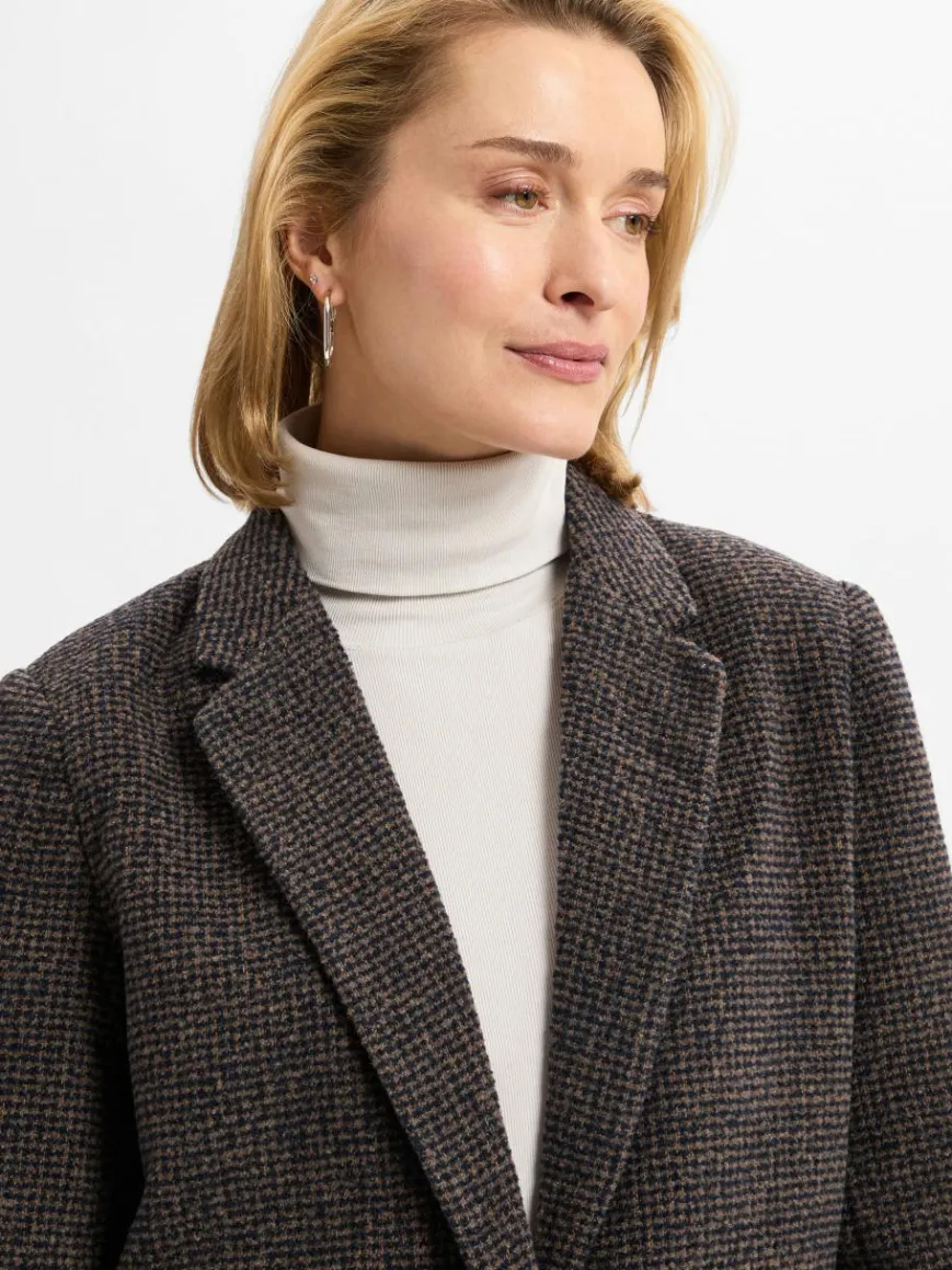 Opus Blazer*Damen Blazer - Jendala marine braun gemustert