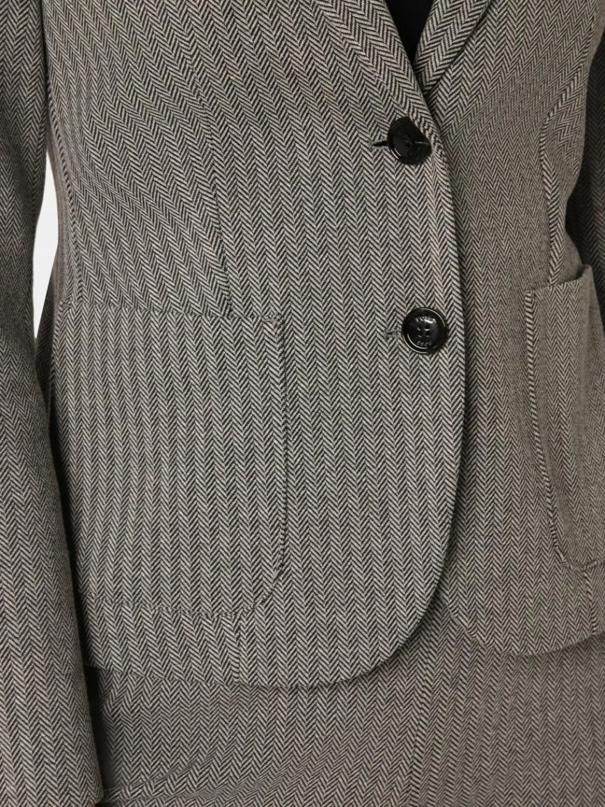 BOSS Blazer*Damen Blazer - Jonalahra schwarz weiß gemustert