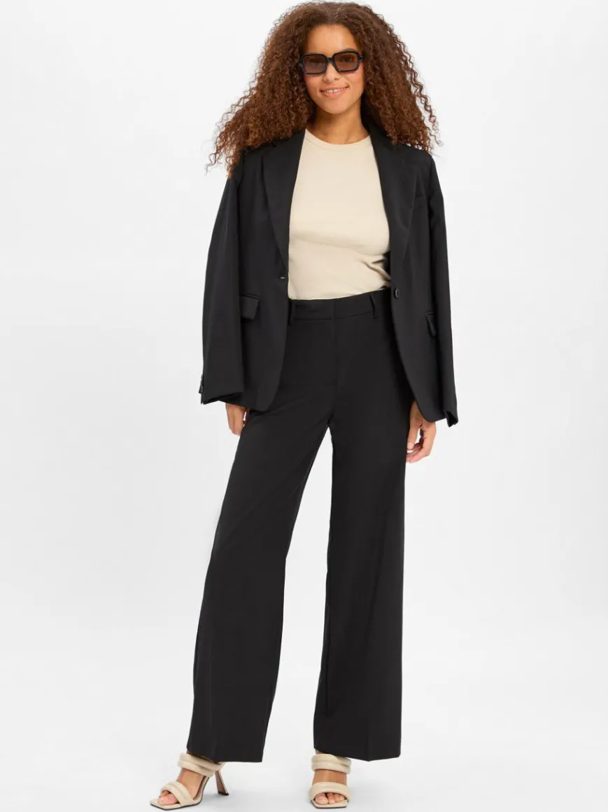 Weekend Max Mara Blazer*Damen Blazer aus Schurwolle - Lamine schwarz uni