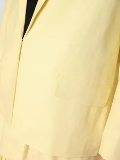 IPURI Blazer*Damen Blazer mit Leinen-Anteil vanille uni