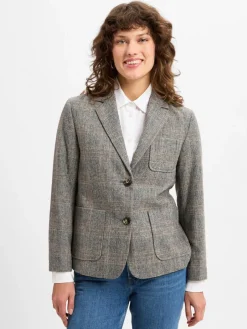 Tommy Hilfiger Blazer*Damen Blazer mit Wollanteil grau braun kariert