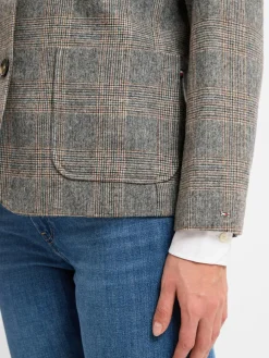 Tommy Hilfiger Blazer*Damen Blazer mit Wollanteil grau braun kariert