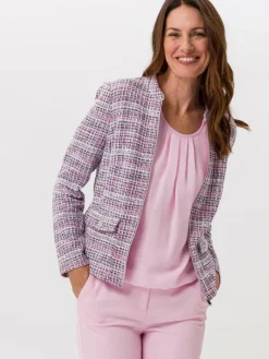 Frank Walder Sweatshirts & Sweatjacken*Damen Blazerjacke mehrfarbig gemustert