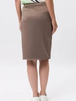 Frank Walder Röcke*Damen Bleistiftrock taupe braun uni