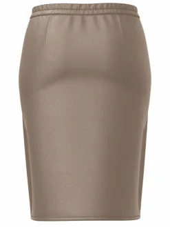 Frank Walder Röcke*Damen Bleistiftrock taupe braun uni