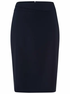 Frank Walder Röcke*Damen Bleistiftrock marine blau uni