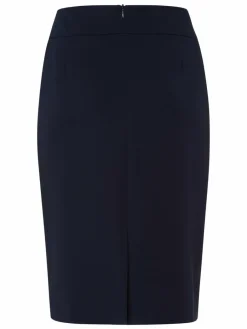 Frank Walder Röcke*Damen Bleistiftrock marine blau uni