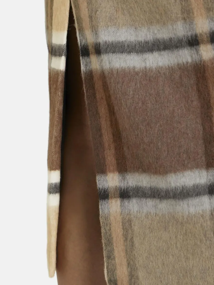 Nicowa Röcke*Damen Bleistiftrock - LANOWA braun kariert