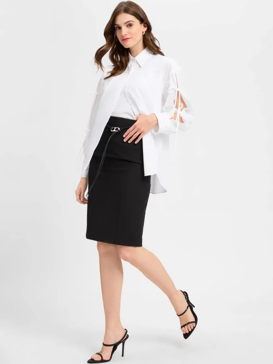 HUGO Röcke*Damen Bleistiftrock - Ropinea schwarz uni