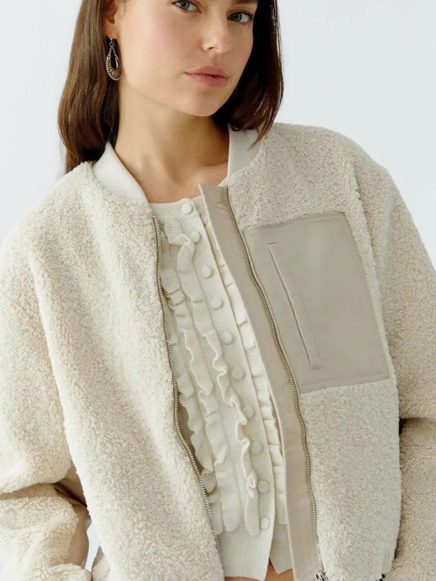 Oui Jacken & Westen*Damen Blouson beige uni