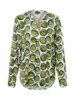 Franco Callegari Blusen*Damen Bluse ecru erbse gepunktet